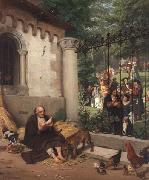 Eduard von Gebhardt Lazarus and the Rich Man oil on canvas